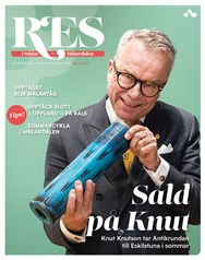 Omslag till tidningen RES. Knut Knuttson från Antikrundan håller i ett konstföremål.